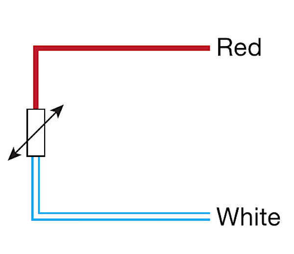 2-wire RTD sensor wiring diagram