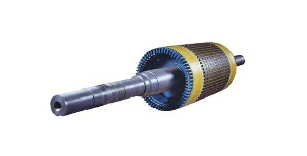 rotor and slip ring of a wound rotor motor