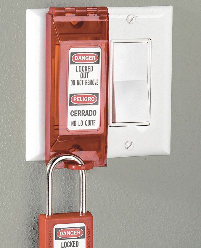 Wall switch lockout