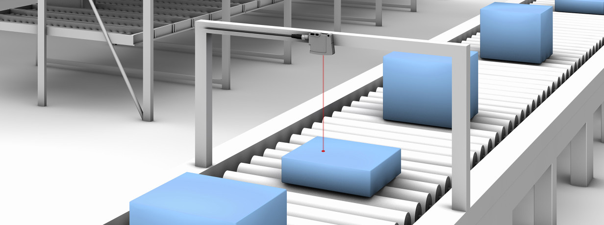 The BOS R254K photoelectric sensor series being used for object detection