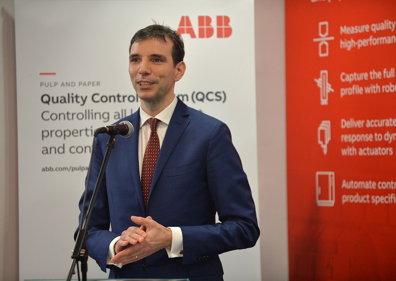 Business Line Manager for Pulp & Paper, ABB, expressing his gratification in light of the opening of the new R&D center.