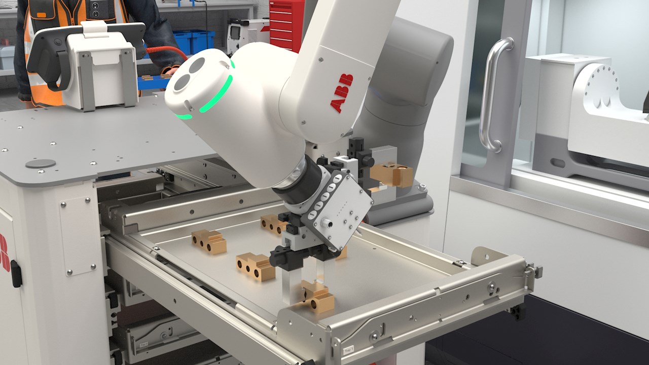 Users don’t need extensive robot programming experience to operate the Omnivance cell