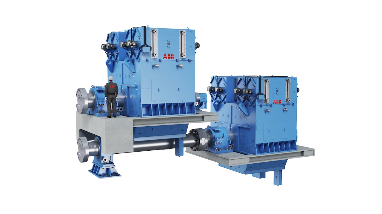 One of ABB’s medium voltage synchronous motors destined for Novelis’ Oswego mill. 