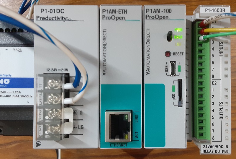 Bench setup for ProOpen tutorial