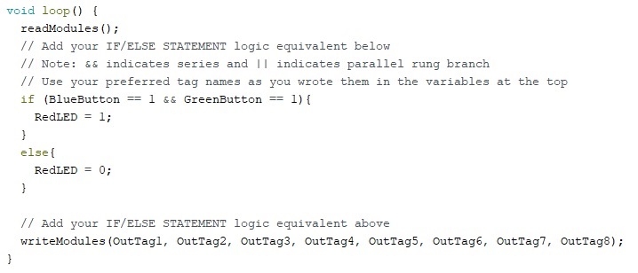 The actual code logic