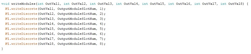 Sending the output to the module