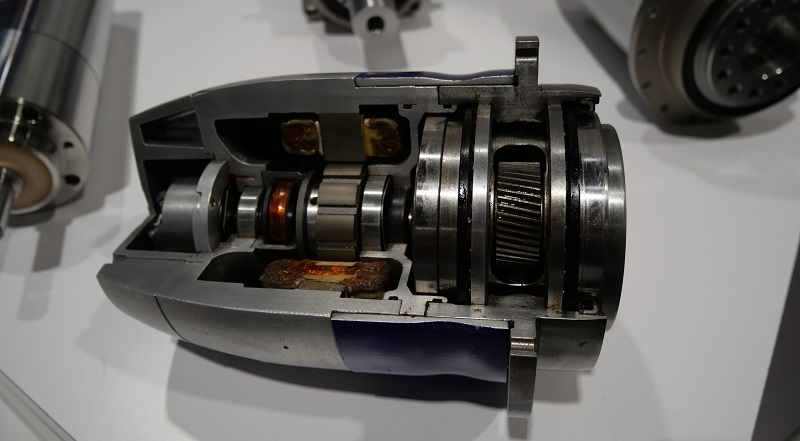Cutaway view of a servo motor
