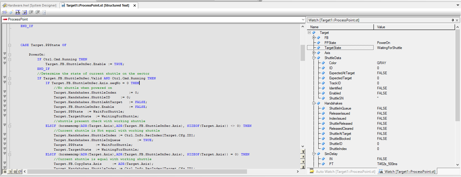 built-in simulator for debugging Automation Studio