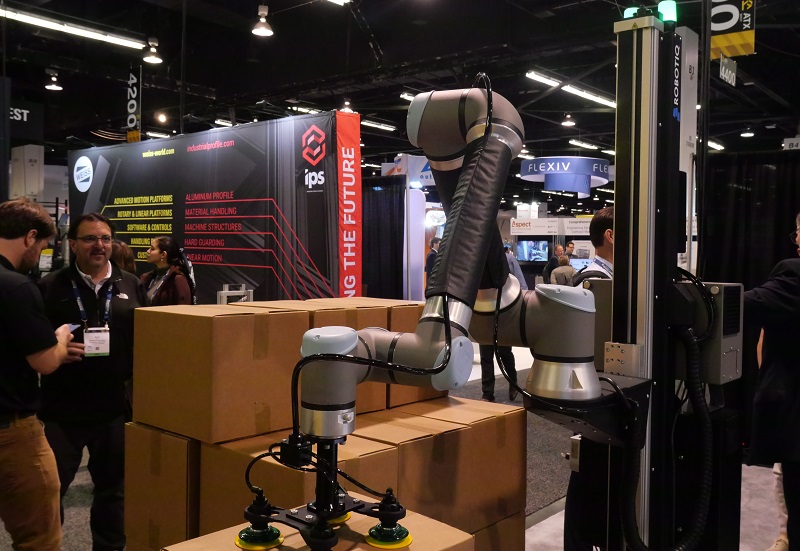 Universal Robots collaborative robot palletizing applications