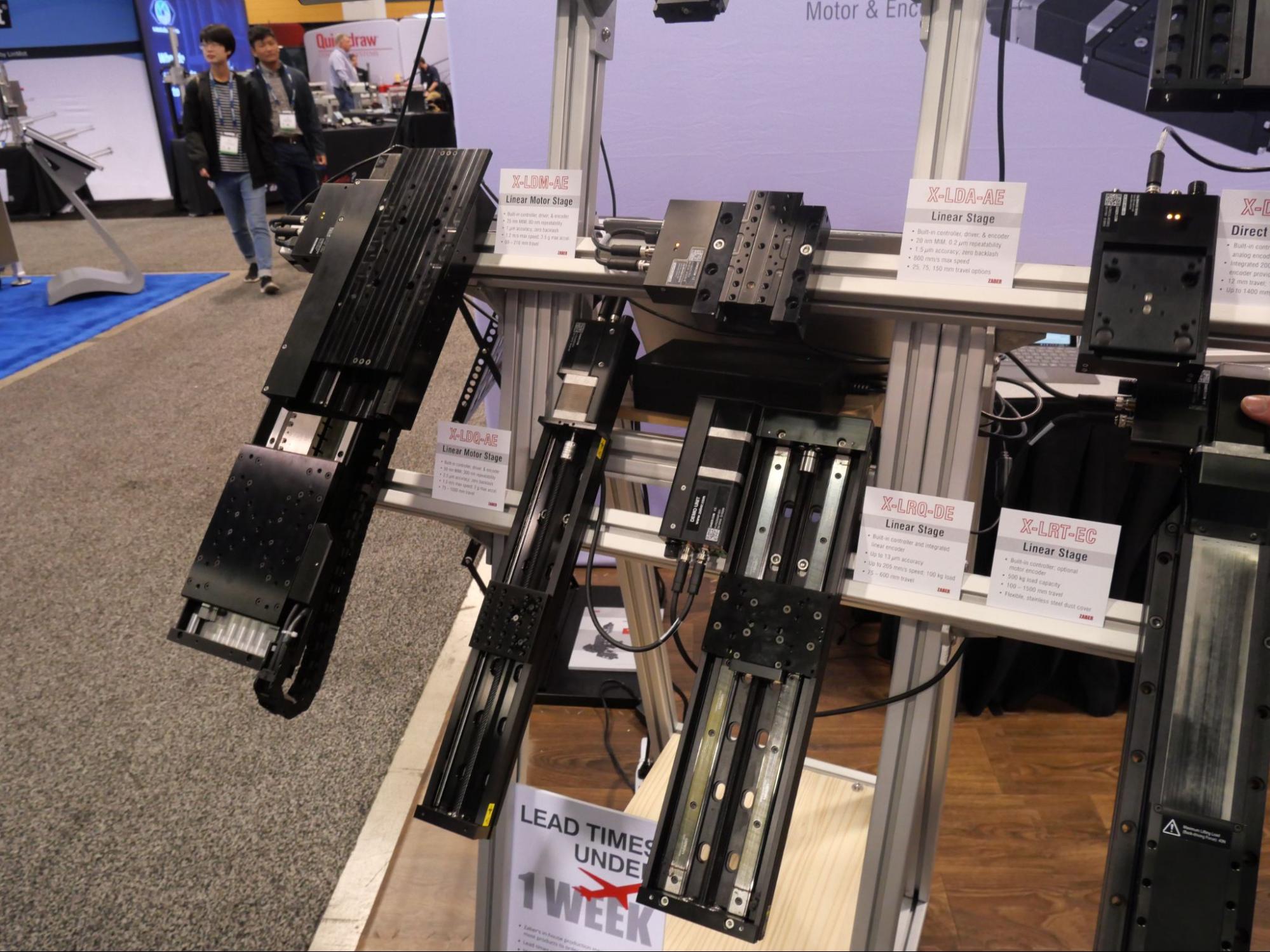Zaber Technologies linear axes include traditional ball/lead screw drive and magnetic track linear drive technology