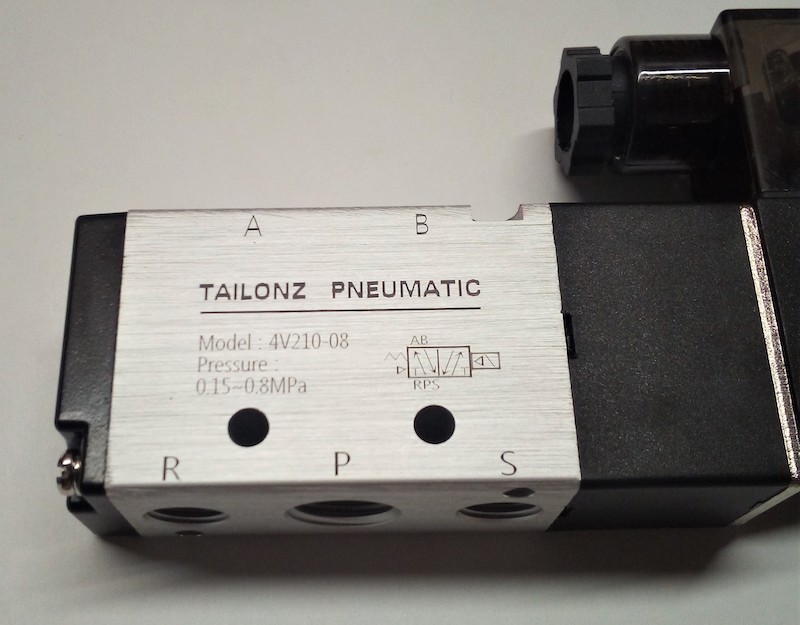 A typical solenoid valve showing the acceptable pressure allowance of the valve. 