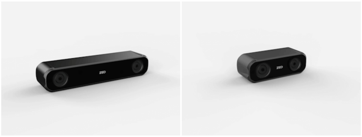 StereoLabs’ ZED X stereo camera (left) and ZED X Mini stereo camera
