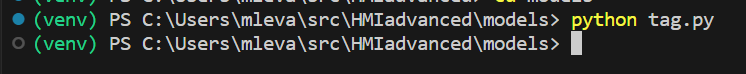 Running the tag.py file