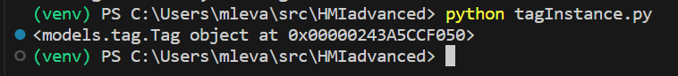 Returning tag memory location