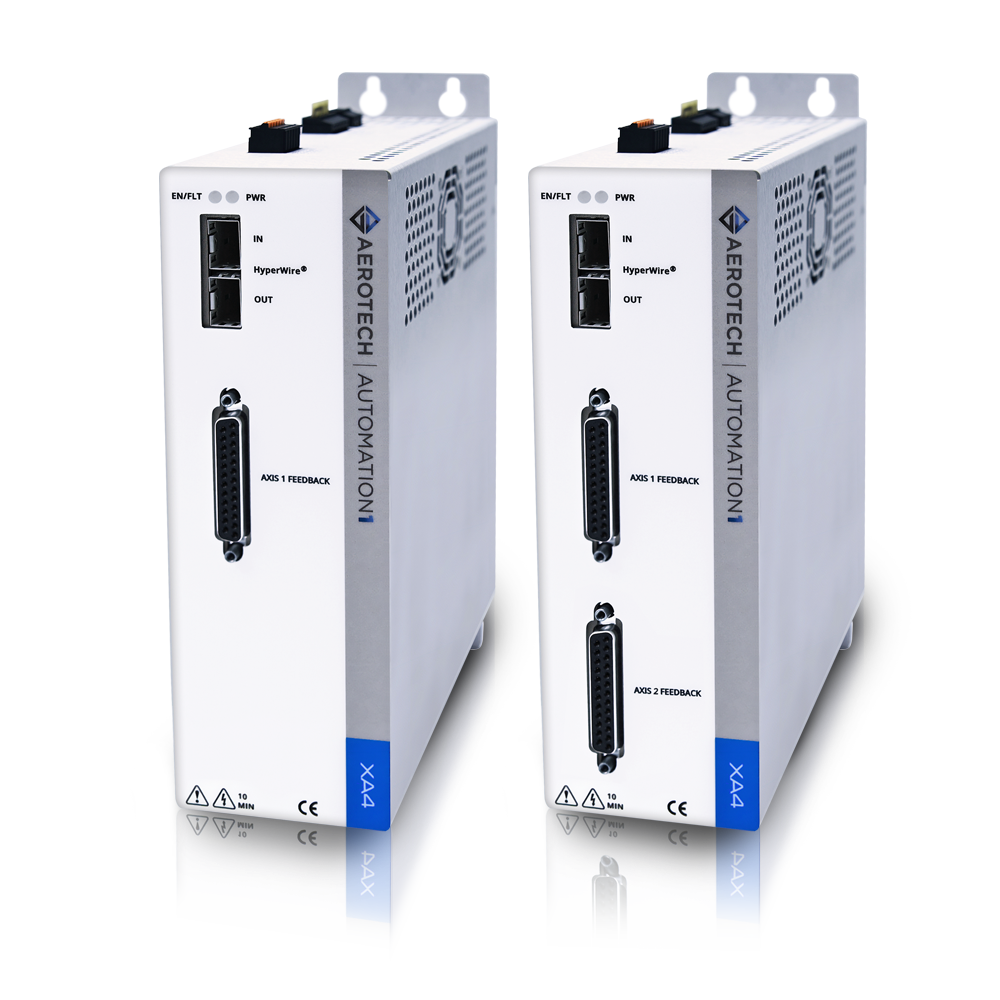 Aerotech's Automation1 XA4 single axis and dual axis pulse width modulation servo drive