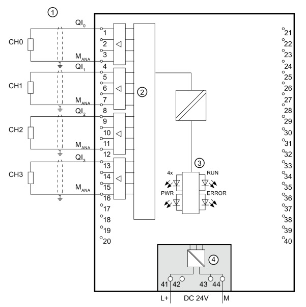 2-wire analog output schematic