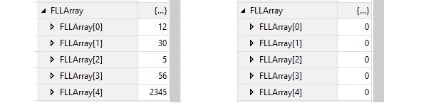 FLLArray on left side filled with 0