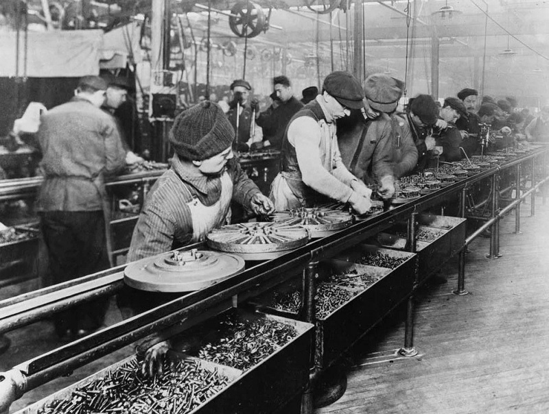 Ford assembly line employees