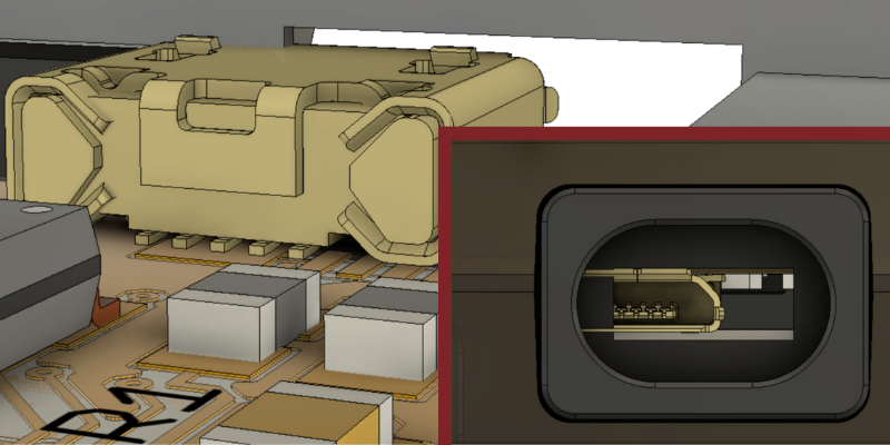 USB port misalignment