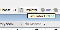 PLC simulator button