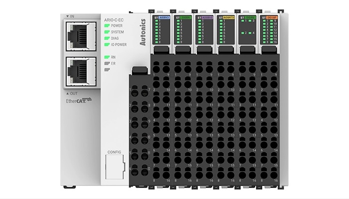 An example arrangement of I/O modules in the ARIO series