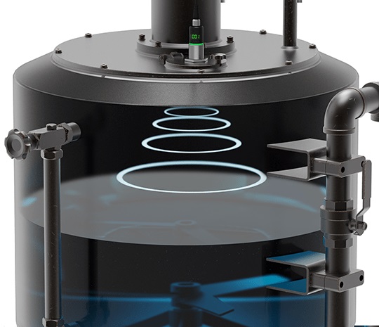 Ultrasonic liquid level sensing