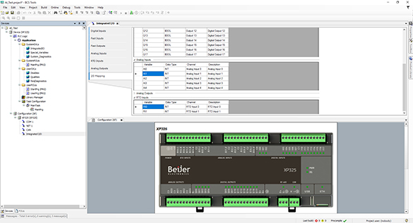 A look at Beijer Electronics’ BCS Tools programming software being used with the a Nexto Xpress compact controller