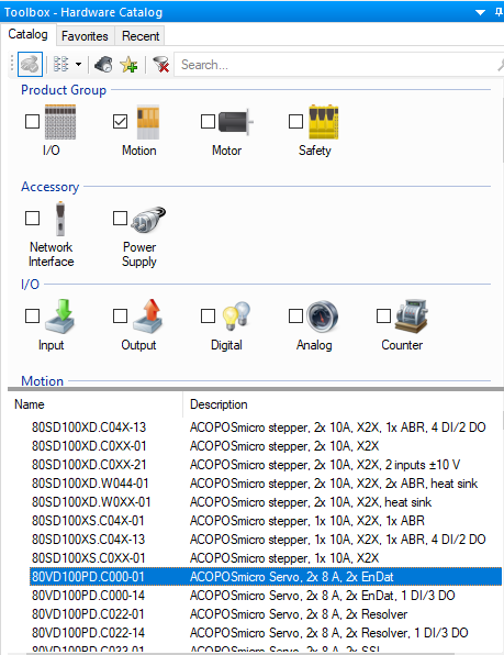 adding motion controller in toolbox