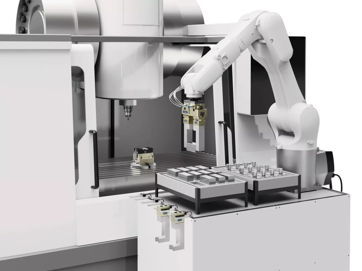 Rather than manufacturers having to change a robot's entire gripper manually, the BSWS-R automates gripper finger changes