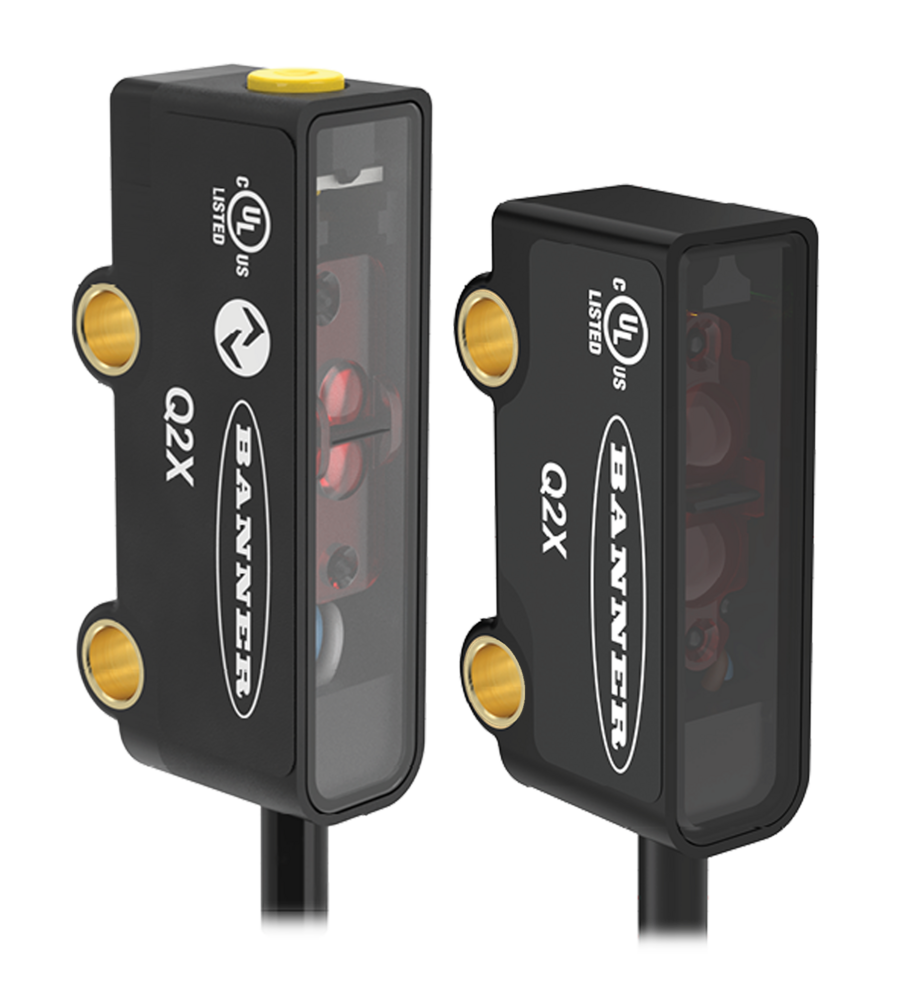 The Q2X series of sensors works well in a variety of applications thanks to its compact size, light weight, and different sensing modes