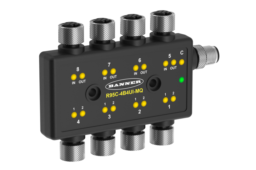 Banner Engineering’s new R95C Hybrid I/O Modbus Hub