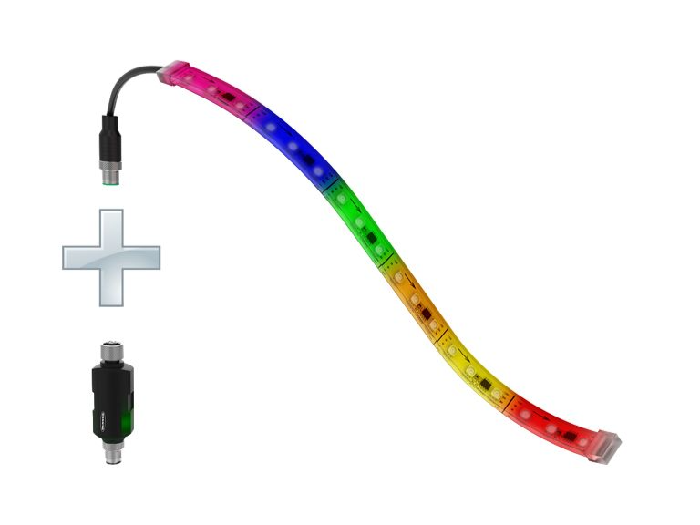 The WLF12 Pro multicolor lights can be controlled via IO-Link for use in more advanced applications