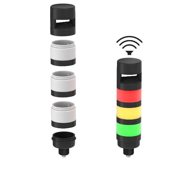 Moduar and stackable, TL70 Basic Tower Light from Banner are bright and loud. 