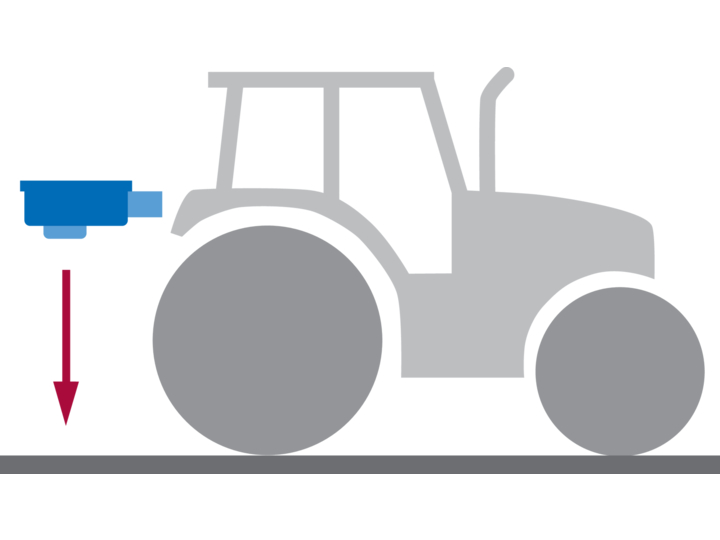 The UF401V can detect the distance to the ground
