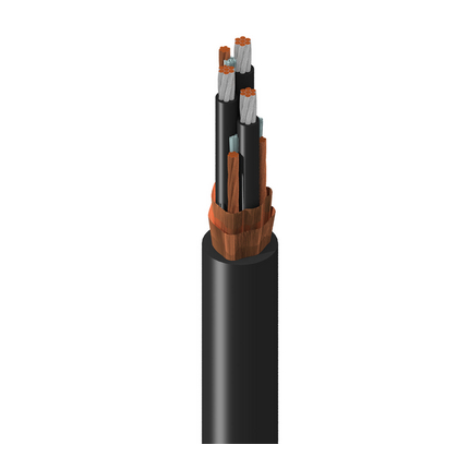 Multi-conductor insulated, jacketed cable with grounding wires for safe connections