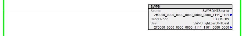 Data in position D swapped to the third position