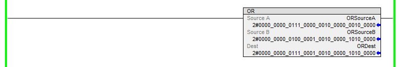different combinations in the OR instruction