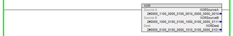 XOR function result in Destination tag