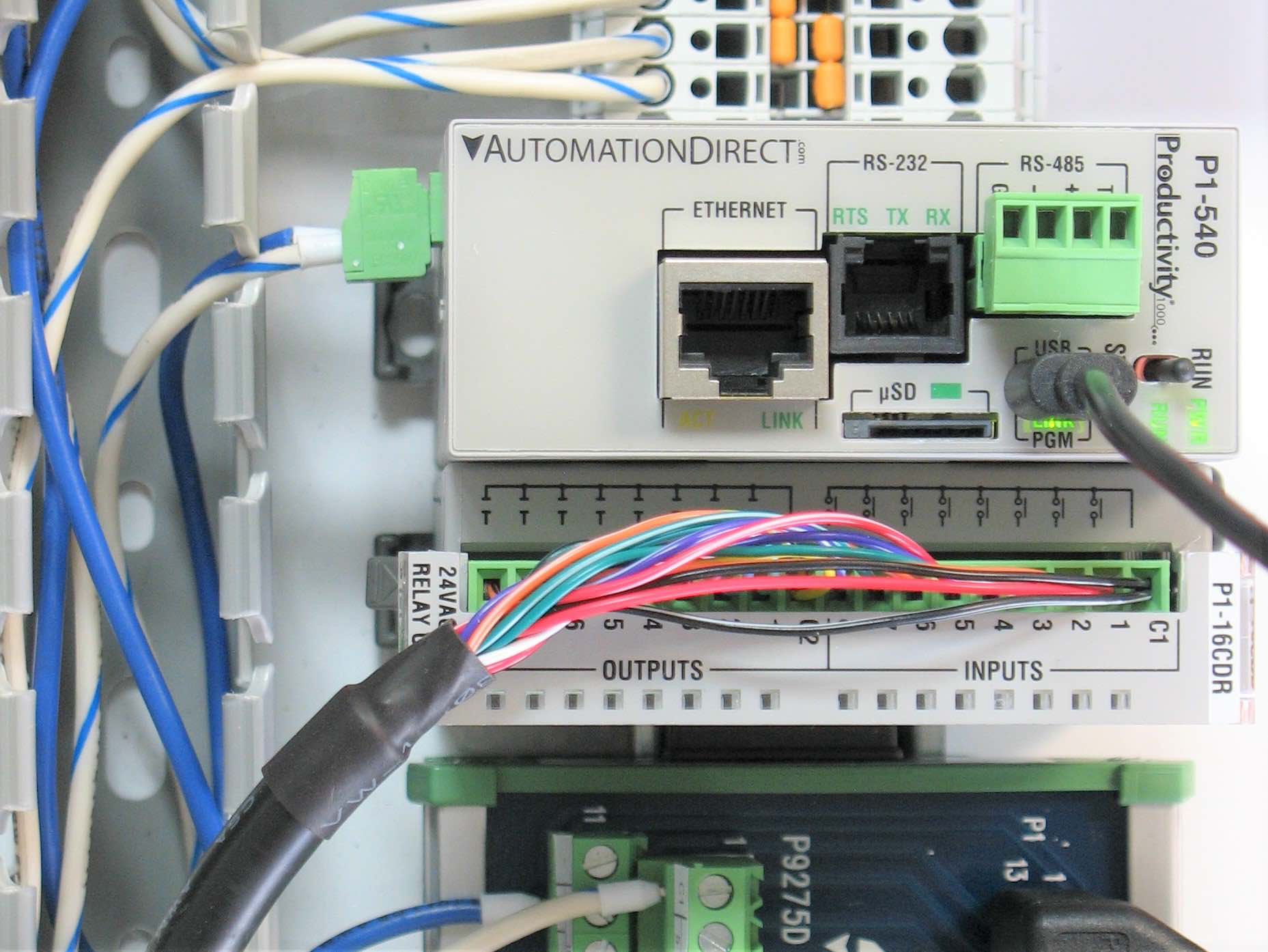 PLC showing communication protocols