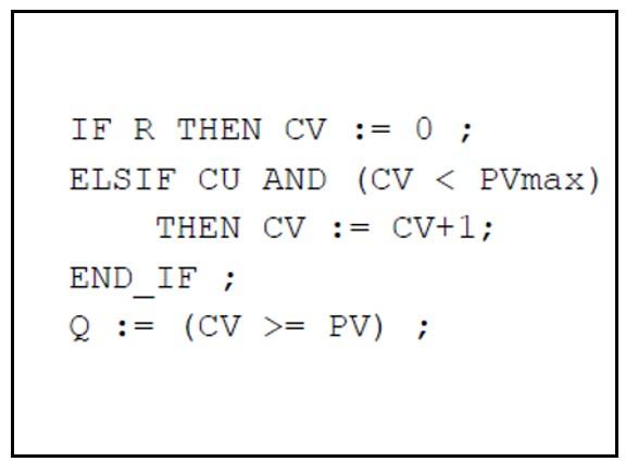STL equivalent programming language for a CTU FB