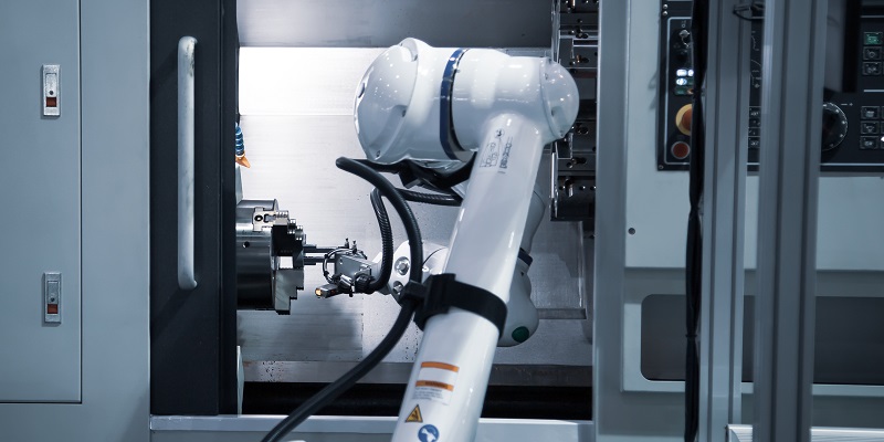 Cobot loading CNC machine
