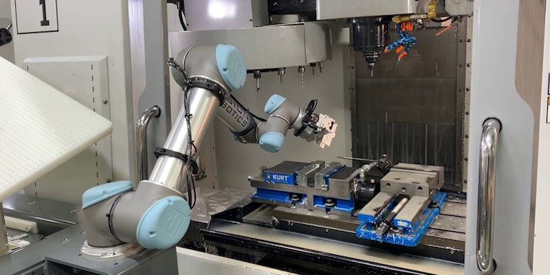 Cobot machine tending