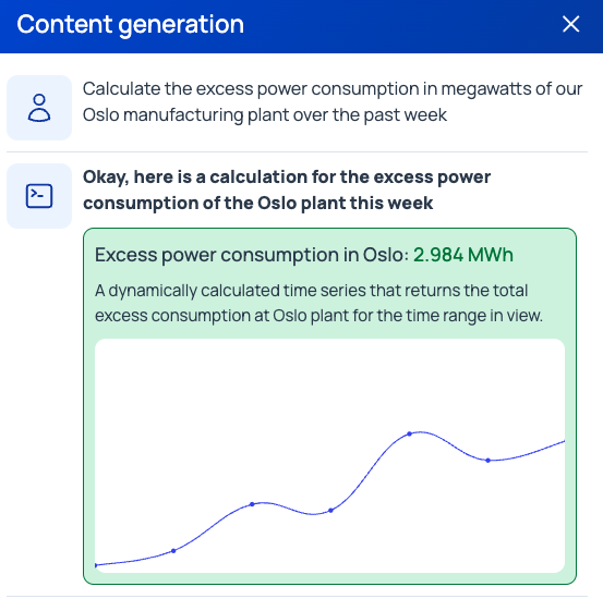 Example of using generative AI for industrial data insights