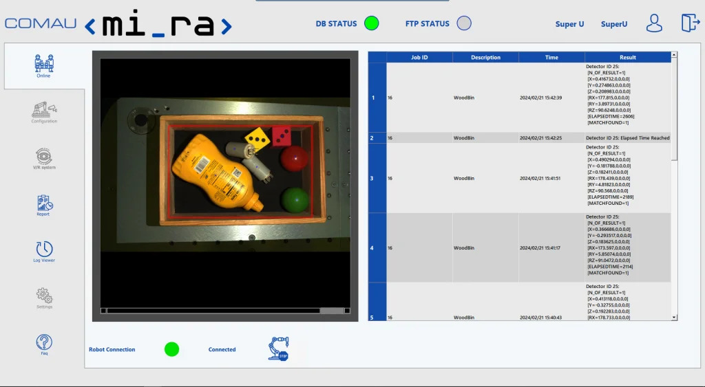 The MI.RA/OnePicker solution enables autonomous picking of random objects.
