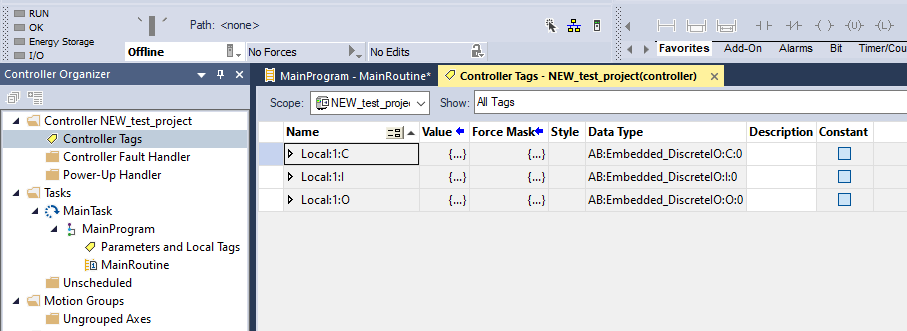 Controller Tags