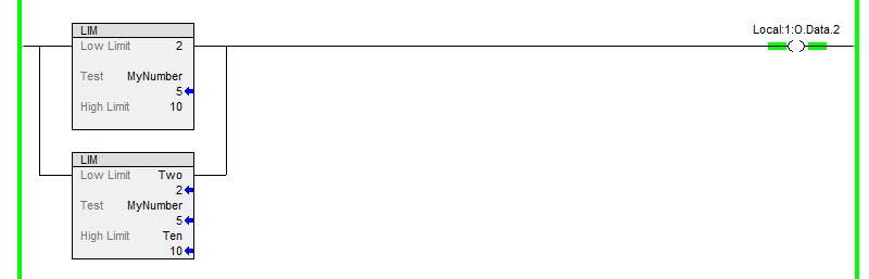 A LIM comparison instruction