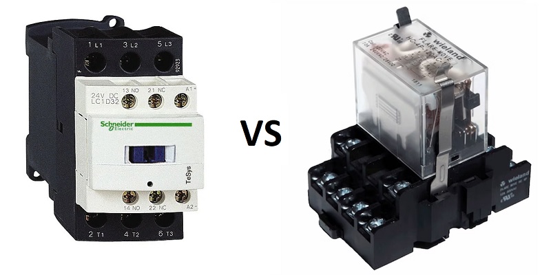 Differences between contactor and relay