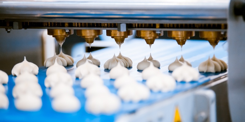 Production line in a confectionery factory