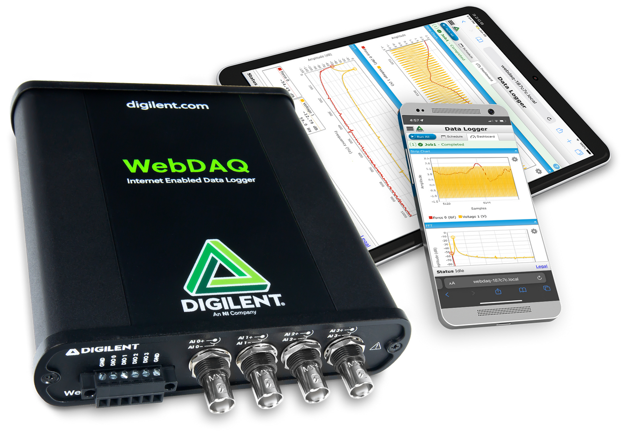 The WebDAQ504 vibration-acoustic data logger