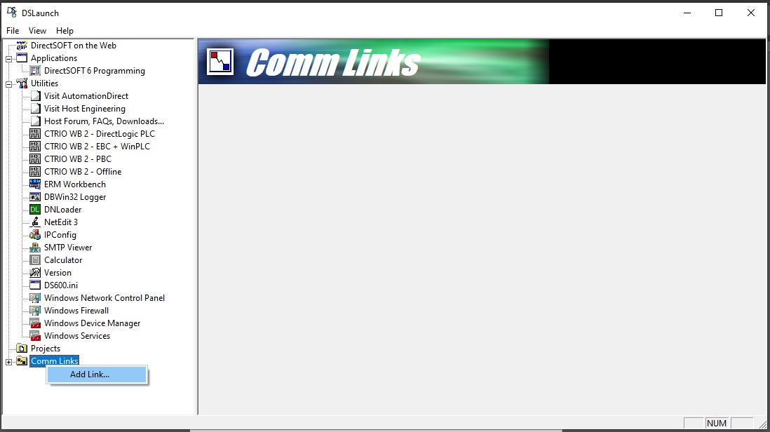 DirectSOFT6 launch screen